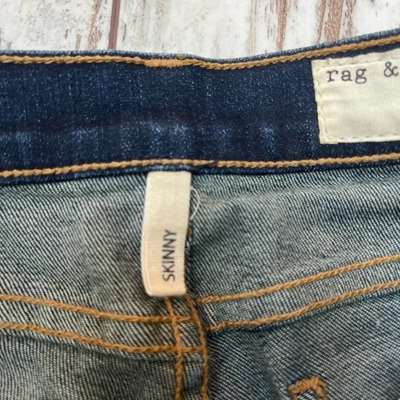 Rag & Bone Skinny Jeans Dark Wash Size 24 Cotton Blend NWOT - Picture 7 of 16